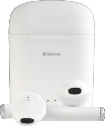 Denver TWE-46 Bluetooth, true Wireless Hi-Fi štupľové slúchadlá do uší  biela