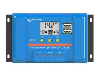 Solárny regulátor PWM Victron Energy 5A LCD a USB 12V / 24V