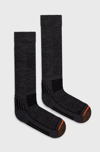 Ponožky s prímesou vlny Peak Performance šedá farba