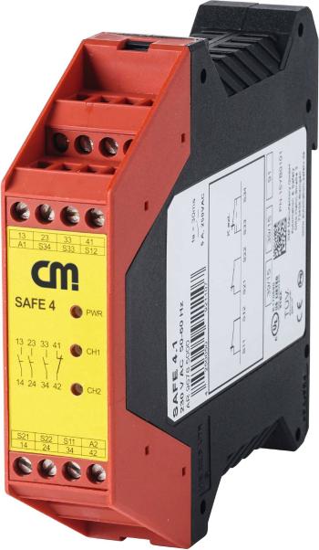 bezpečnostné relé SAFE 4 CM Manufactory Prevádzkové napätie: 24 V/DC 3 spínacie, 1 rozpínací   1 ks