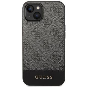 Guess 4G Stripe Zadný Kryt pre iPhone 14 Plus Grey (GUHCP14MG4GLGR)