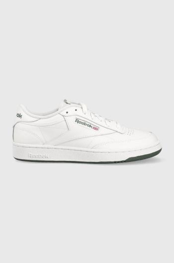 Kožené tenisky Reebok Classic CLUB C 85 biela farba