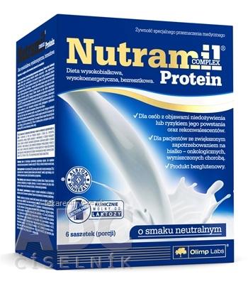 NUTRAMIL COMPLEX Protein Neutral bielkovinová výživa, vrecúška 6x70 g (420 g)