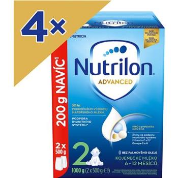 Nutrilon 2 Advanced pokračovacie dojčenské mlieko 4× 1 kg, 6+ (BABY2231s4)