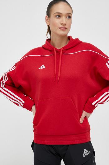 Tepláková mikina adidas Performance Tiro 23 League červená farba, s kapucňou, s nášivkou