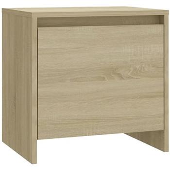 SHUMEE Nočný stolík dub sonoma 45 × 34 × 44,5 cm drevotrieska, 809869