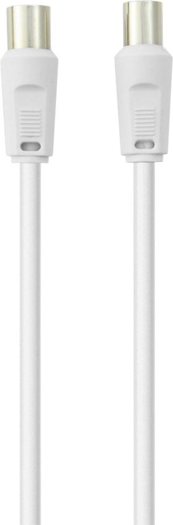 Belkin anténny, SAT prepojovací kábel [1x anténna zástrčka 75 Ω - 1x anténna zásuvka 75 Ω] 5.00 m 75 dB  biela
