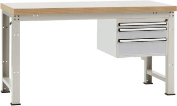 Manuflex WP5417.9006 Kompletný štandardný pracovný stôl PROFI s plastovou platňou, ŠxHxH = 1500 x 700 x 840 mm