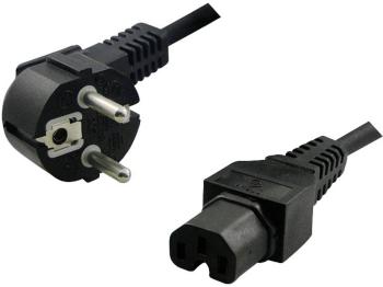 LogiLink napájací prepojovací kábel [1x uhlová zástrčka s ochranným kontaktom - 1x zásuvka C15] 2.00 m čierna