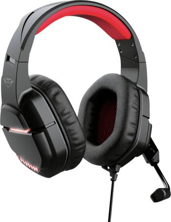 Trust GXT448 NIXXO herný headset 2x 3,5 mm jack (mic./slu.), jack 3,5 mm káblový cez uši čierna/červená stereo