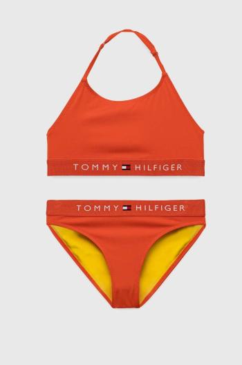 Dvojdielne detské plavky Tommy Hilfiger oranžová farba