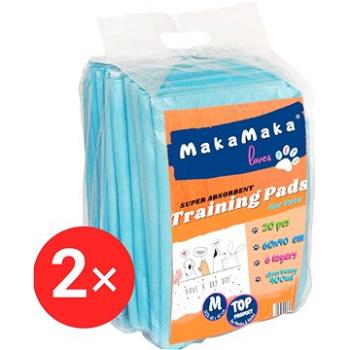 MakaMaka Super Absorbent Training Pads for Pets M – 40 × 60 cm 2 × 20 ks (CHPap0001ss)