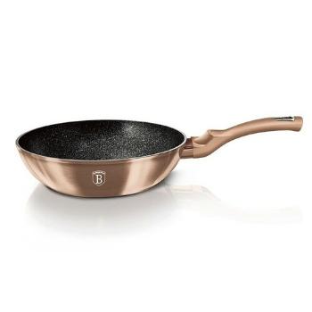 Berlingerhaus Metallic Line Rose Gold Noir BH-1891 Panvica wok s mramorovým povrchom 28 cm