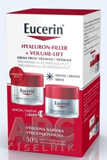 Eucerin HYALURON-FILLER+VOLUME-LIFT DUO normálna pleť, denný krém 50 ml + nočný krém 50 ml (zľava na 2.produkt) 1x1 set