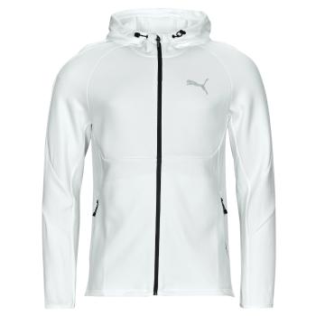 Puma  EVOSTRIPE FULL ZIP HOODIE  Mikiny Biela