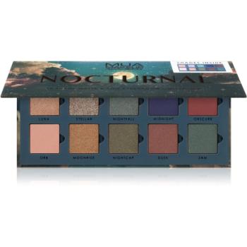 MUA Makeup Academy Nocturnal paleta očných tieňov 10 farieb 11 g