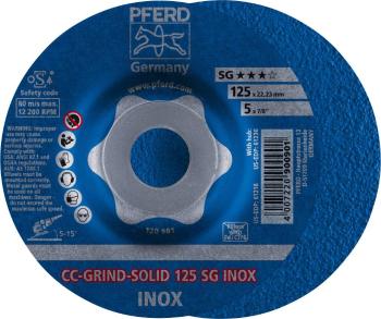PFERD 64186125 Cc-Grind-Solid Sg Inox brúsny kotúč lomený  125 mm 22.23 mm 10 ks