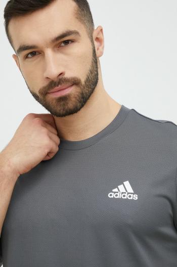 Tréningové tričko adidas Performance Designed for Move šedá farba, jednofarebné