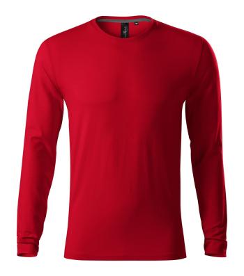 MALFINI Pánske tričko s dlhým rukávom Brave - Jasno červená | M