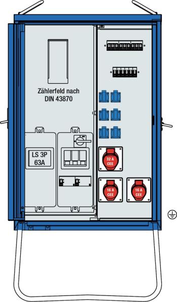 AS Schwabe  elektrický rozvádzač na stavbu 61833 400 V 80 A