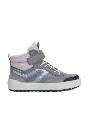 Detské zimné topánky Geox šedá farba