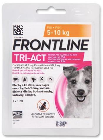 Frontline Tri-Act spot-on pipeta proti kliešťom a blchám pre psy S 5-10kg, 1ml