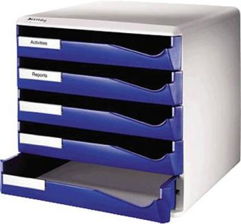 Leitz box so zásuvkami 5280-00-35 modrá DIN A4 Počet priehradiek: 5