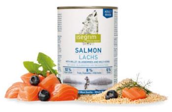 ISEGRIM dog Adult Salmon with Millet, Blueberries & Wild Herbs bal. 6 x 800 g konzerva