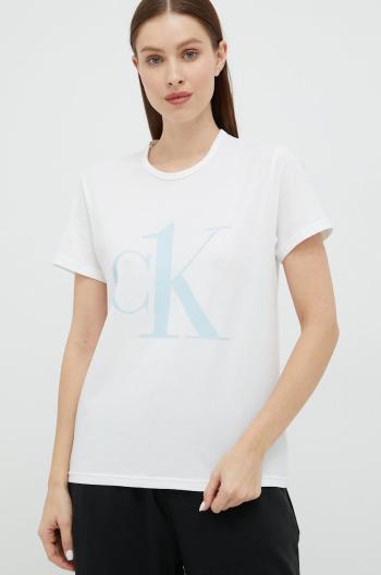 Pyžamové tričko Calvin Klein Underwear biela farba,