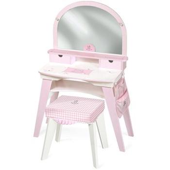 DeCuevas 55746 Drevený toaletný stolík XL so zrkadlom a drevenou stoličkou NIZA 2022 (4897022557461)