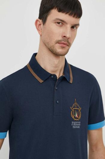 Polo tričko Aeronautica Militare pánsky, tmavomodrá farba, s nášivkou, PO1761P199