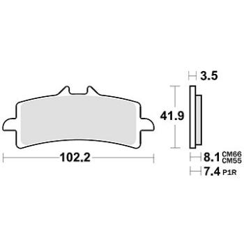 Braking brzdové doštičky (sinterová zmes CM55) (2 ks) M501 – 230 (M501-230)