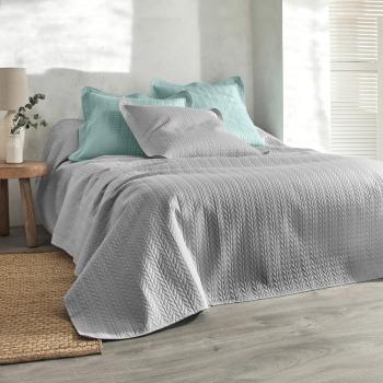 Blancheporte Prešívaná prikrývka na posteľ s geometrickým vzorom, mikrovlákno perlovosivá prehoz 150x150cm