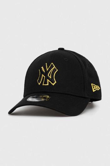 Bavlnená šiltovka New Era čierna farba, s nášivkou, NEW YORK YANKEES