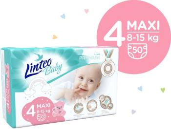 LINTEO BABY Premium Plienky jednorazové 4 MAXI (8-15 kg) 200 ks