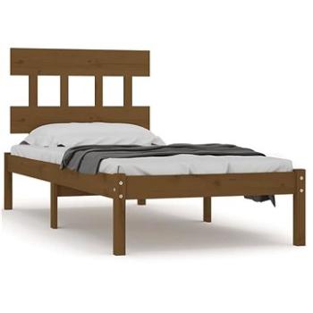 Rám postele medovo hnedý masívne drevo 100 × 200 cm, 3104731