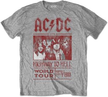 AC/DC Tričko Highway to Hell World Tour 1979/1984 Grey 2XL