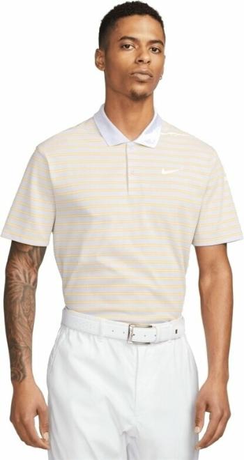 Nike Dri-Fit Victory Mens Striped Golf Polo Purple/White M