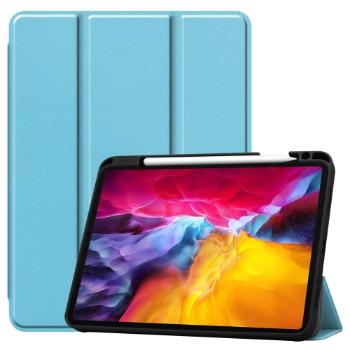 LEATHER Zaklápací obal Apple iPad Pro 11 (2022 / 2021 / 2020 / 2018) svetlomodrý