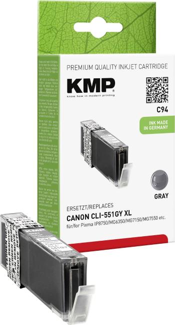 KMP Ink náhradný Canon CLI-551GY, CLI-551GY XL kompatibilná  šedá C94 1519,0041