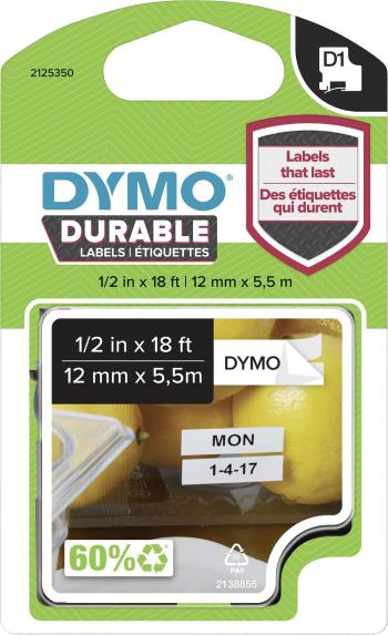 páska do štítkovača  DYMO D1 1978364 vinyl Farba pásky: biela Farba písma:čierna 12 mm 5.5 m