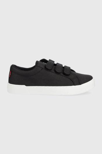 Tenisky Levi's Malibu 2.0 Velcro dámske, čierna farba