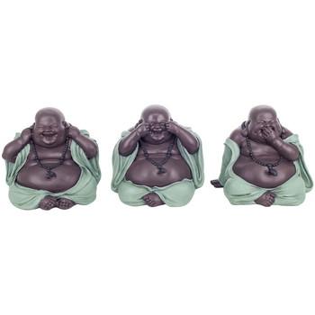 Signes Grimalt  Sochy Obrázok Buddha Nevidí / Počuť / Hovoriť 3 Jednotky  Modrá