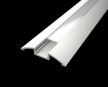 LED Solution Nástenný profil pre LED pásiky N4 biely varianty: Profil + Nacvakávací čirý kryt 1m