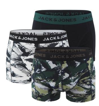 JACK & JONES - boxerky 3PACK Jaceffect camo color z organickej bavlny - limitovaná edícia-L (88-93 cm)