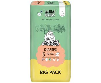 MUUMI Baby 5 Maxi+ 10-16 kg (66 ks), eko plienky