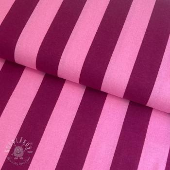 Bavlnená látka FLANNEL Stripes pink