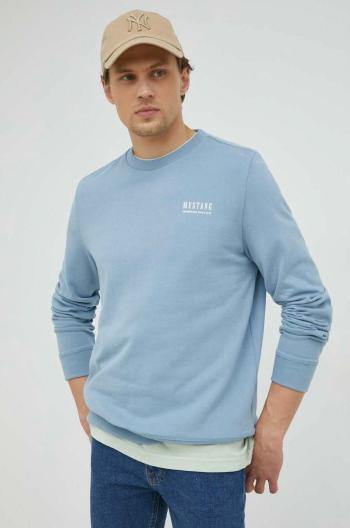 Bavlnená mikina Mustang Style Ben Crewneck pánska, s potlačou