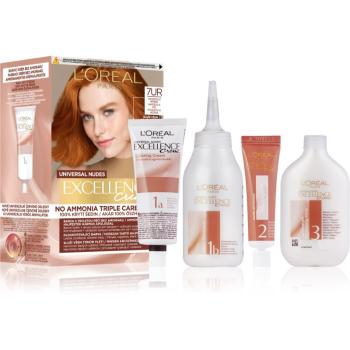 L’Oréal Paris Excellence Universal Nudes permanentná farba na vlasy odtieň 7UR Universal Copper 1 ks