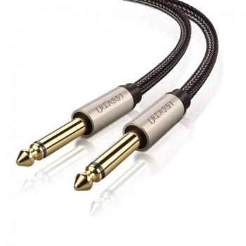 Ugreen AV128 audio kábel 6.35mm jack 2m, M/M, sivý (10638)